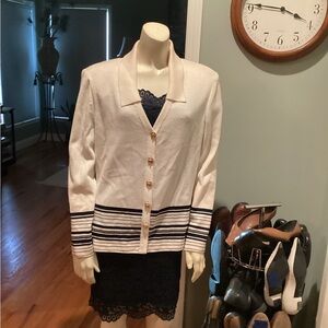 St. John Cream Knit Blazer